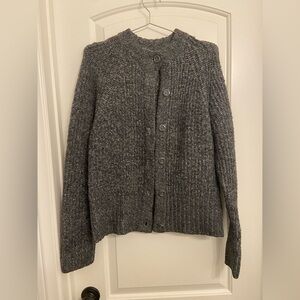 Gray Women's Cardigan Sweater